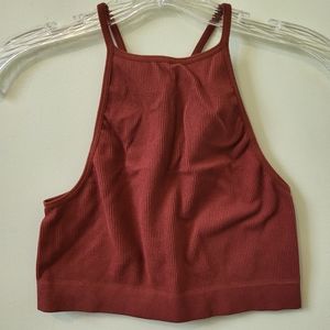 COPY - Bozzolo Sleeveless High Neck Cropped Cami Top Junior S/M